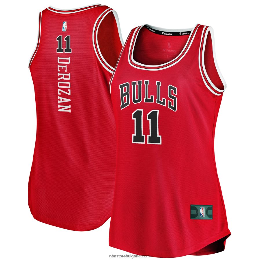 NBA JZ8F028776 chicago bulls demar derozan червена тениска за бързо прекъсване
