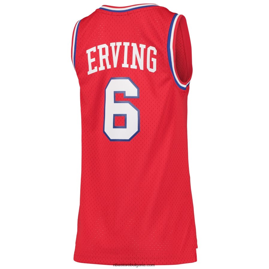 NBA JZ8F029640 philadelphia 76ers julius erving mitchell & ness red hardwood classics swingman фланелка