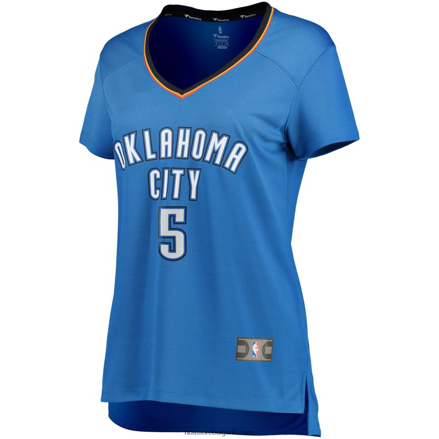 NBA JZ8F0213014 oklahoma city thunder luguentz dort blue fast break player фланелка