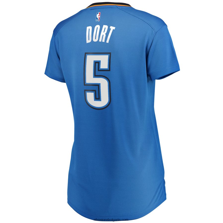 NBA JZ8F0213014 oklahoma city thunder luguentz dort blue fast break player фланелка