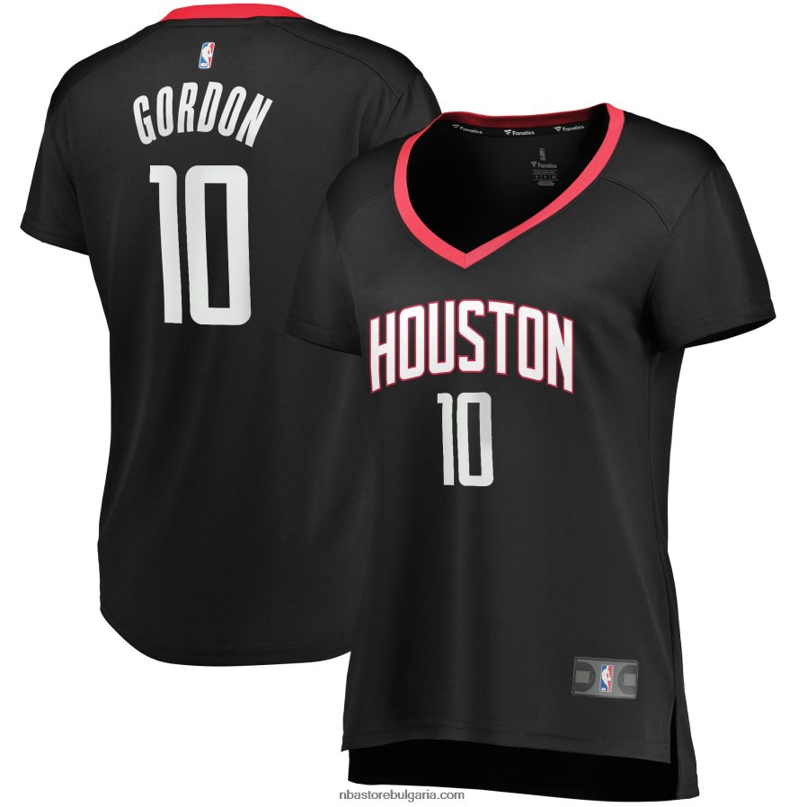 NBA JZ8F0216037 Хюстън Рокетс Ерик Гордън Блек реплика на фланелка на играч за бързо прекъсване