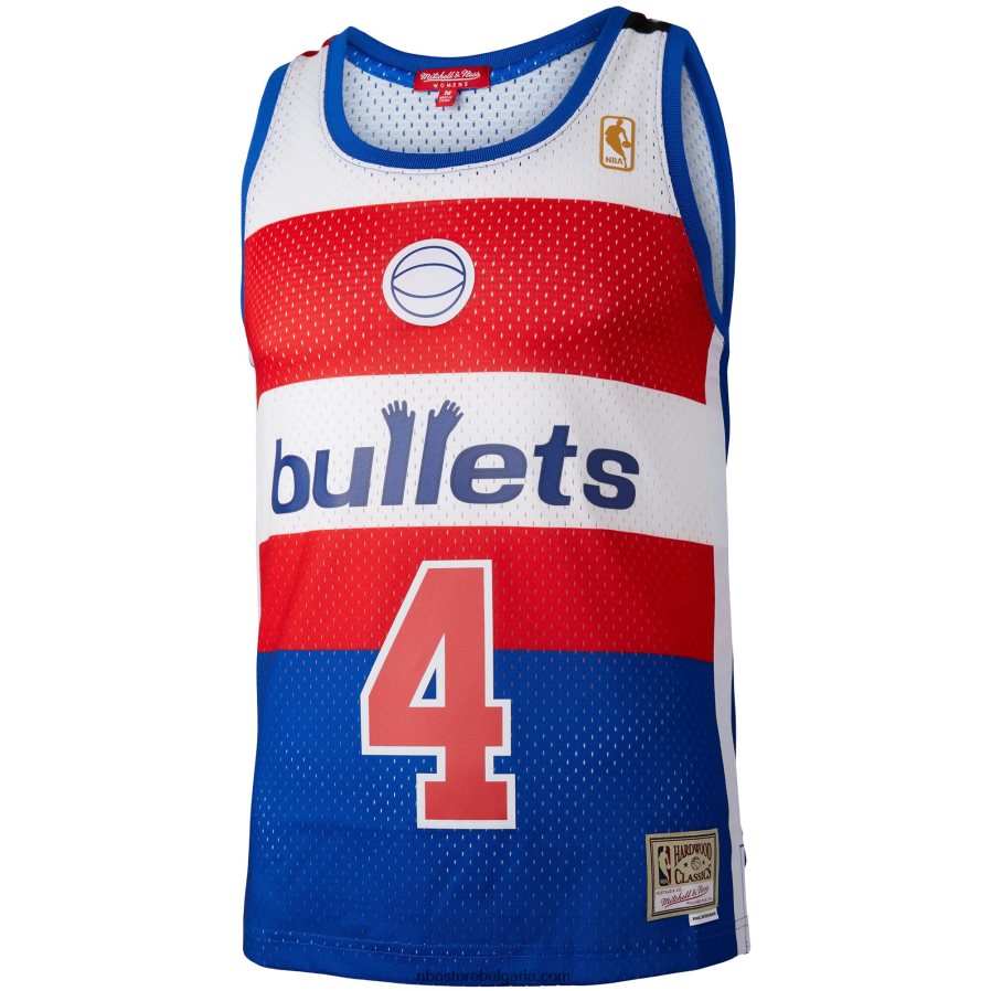NBA JZ8F0216666 washington bullets chris webber mitchell & ness blue hardwood classics swingman фланелка