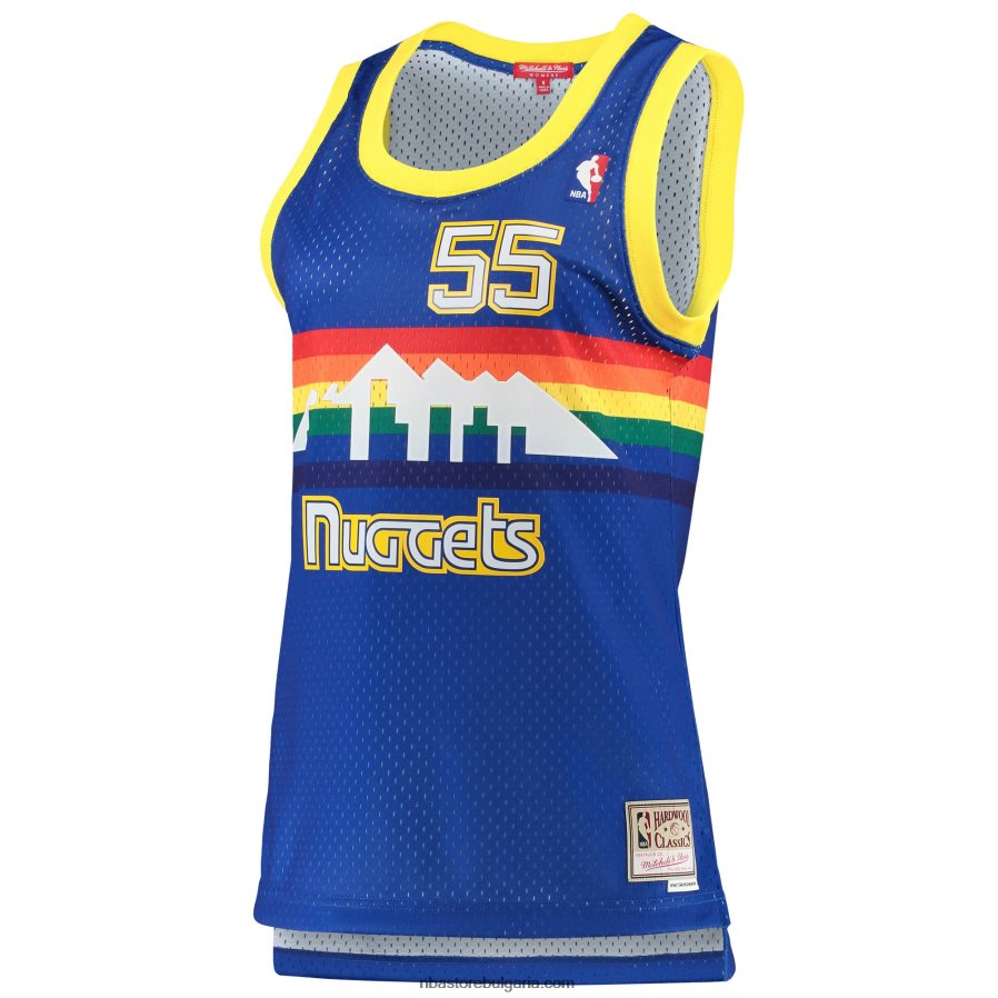 NBA JZ8F028760 denver nuggets dikembe mutombo mitchell & ness royal hardwood classics swingman фланелка