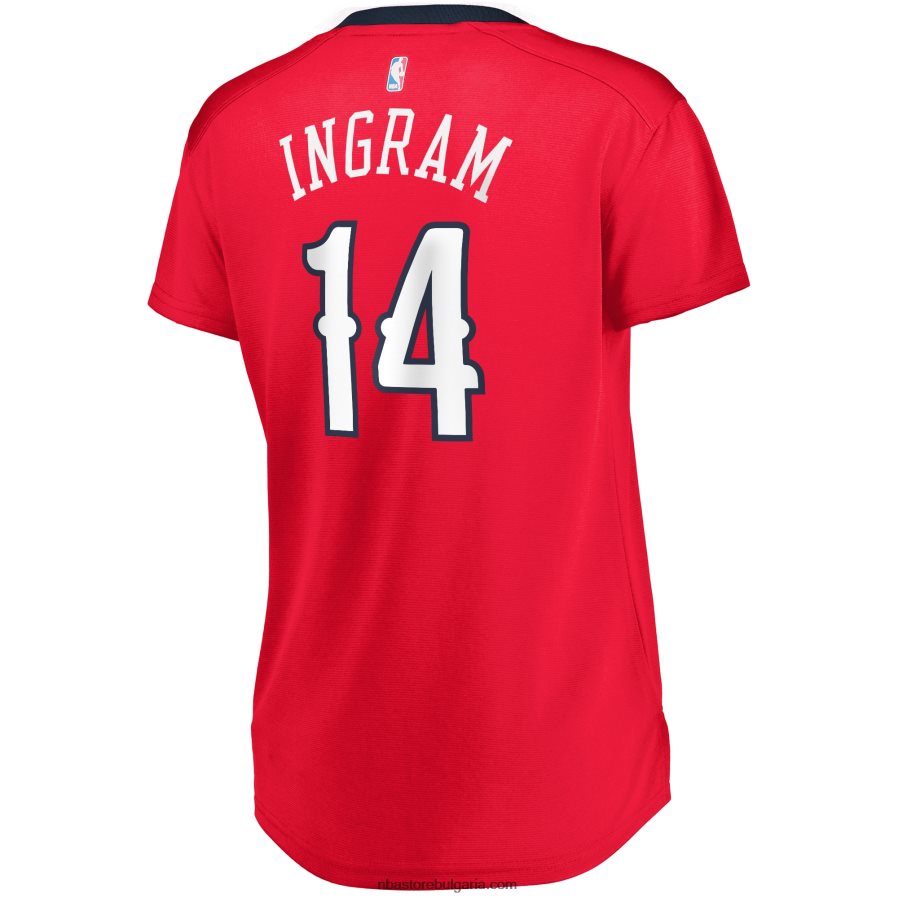 NBA JZ8F0210453 New Orleans Pelicans Brandon Ingram red fast break реплика на фланелка