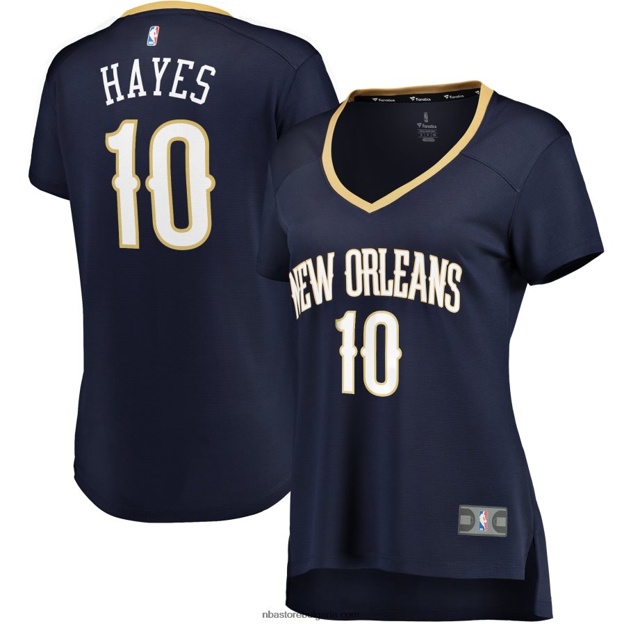 NBA JZ8F0211663 new orleans pelicans jaxson hayes navy fast break реплика на фланелка
