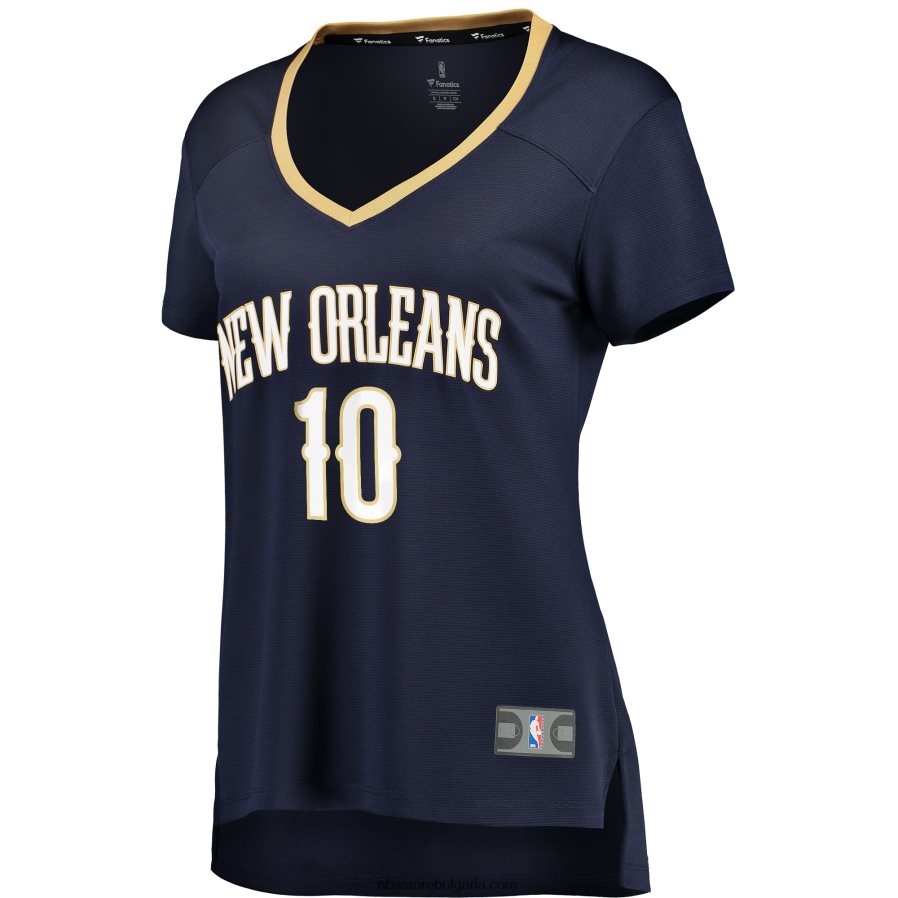 NBA JZ8F0211663 new orleans pelicans jaxson hayes navy fast break реплика на фланелка