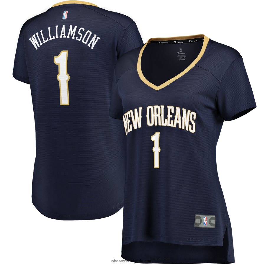 NBA JZ8F029775 new orleans pelicans zion williamson navy fast break реплика на фланелка