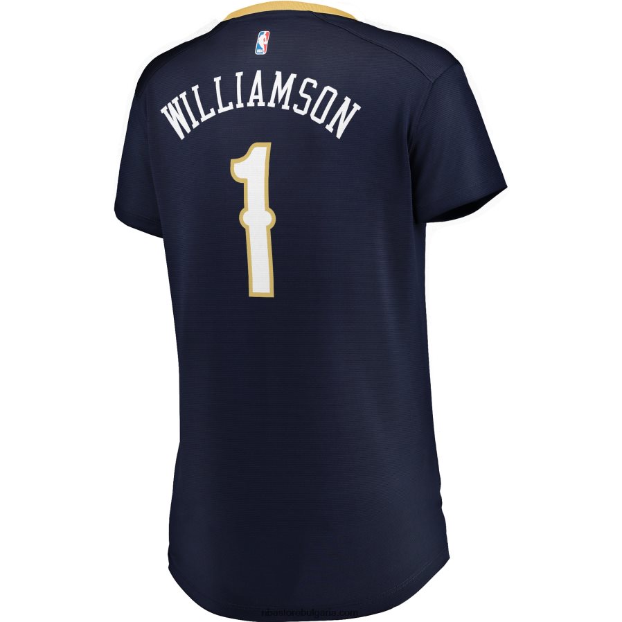 NBA JZ8F029775 new orleans pelicans zion williamson navy fast break реплика на фланелка