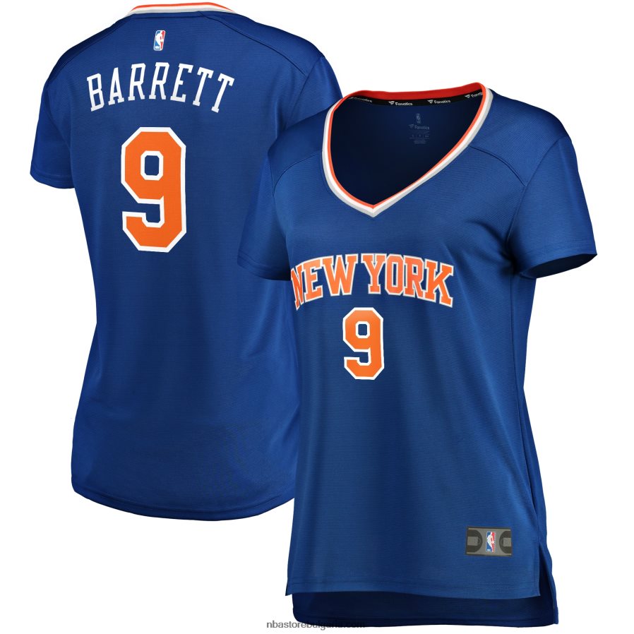 NBA JZ8F0210571 ню йорк никс rj barrett blue fast break играч фланелка