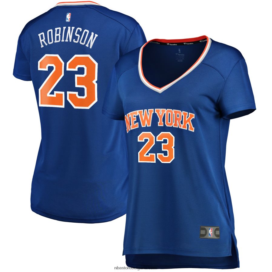 NBA JZ8F0210914 ню йорк никс мичъл робинсън синя фланелка реплика на играч за бързо прекъсване