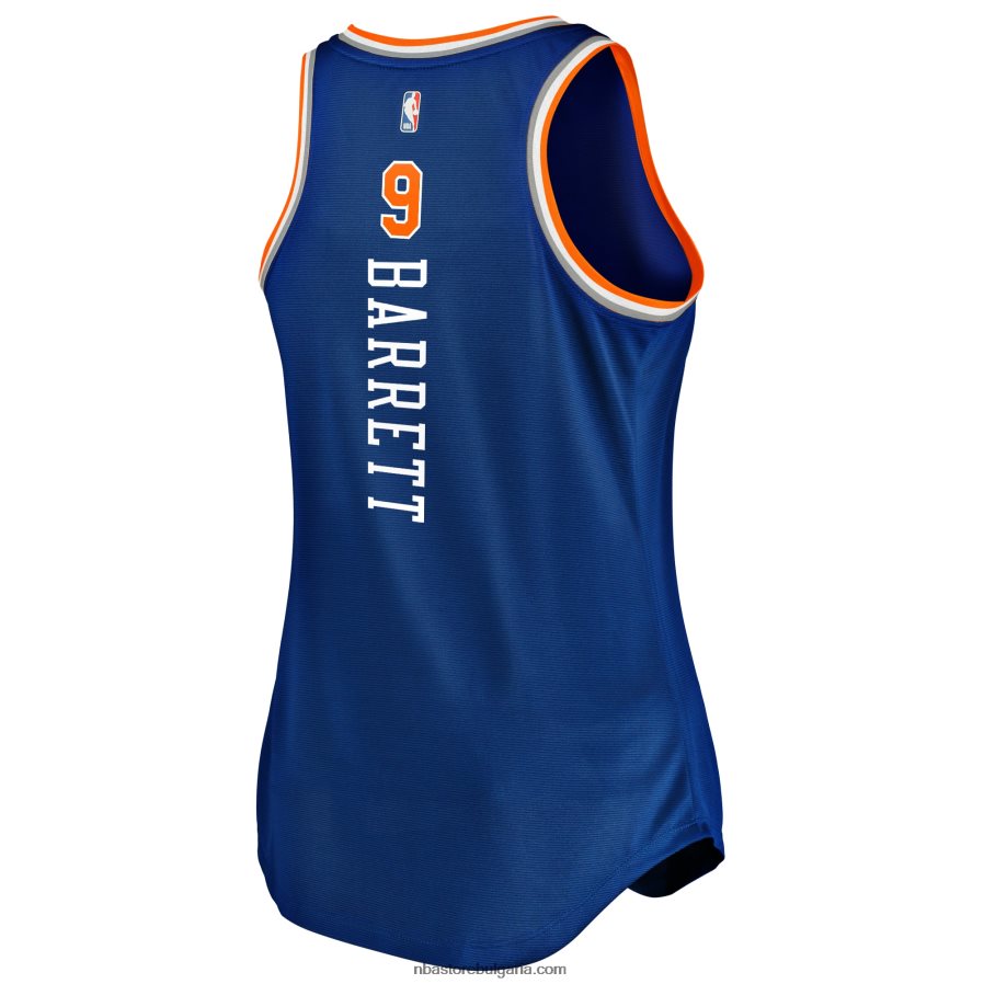 NBA JZ8F029776 new york knicks rj barrett blue fast break team фланелка с танк