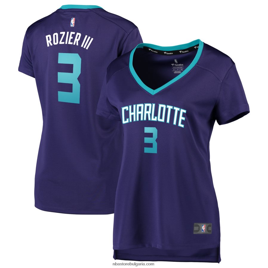 NBA JZ8F0214282 charlotte hornets terry rozier purple fast break реплика на фланелка