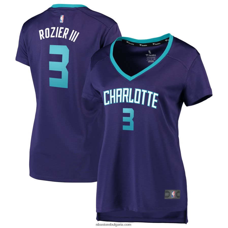 NBA JZ8F0214282 charlotte hornets terry rozier purple fast break реплика на фланелка