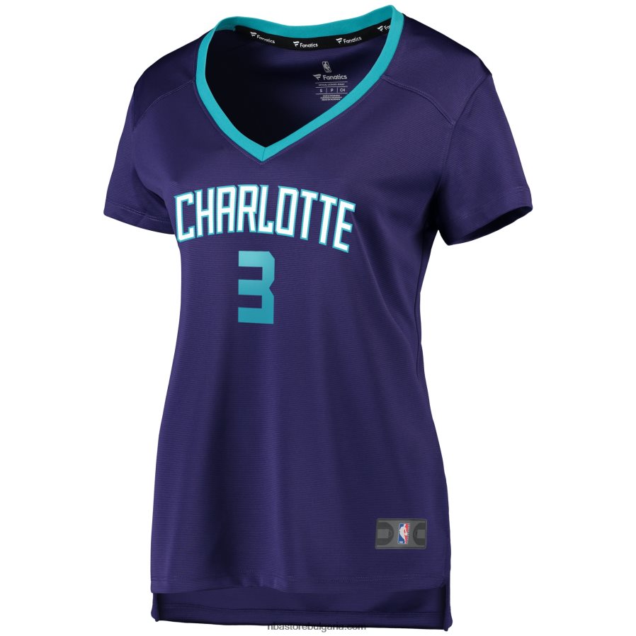 NBA JZ8F0214282 charlotte hornets terry rozier purple fast break реплика на фланелка