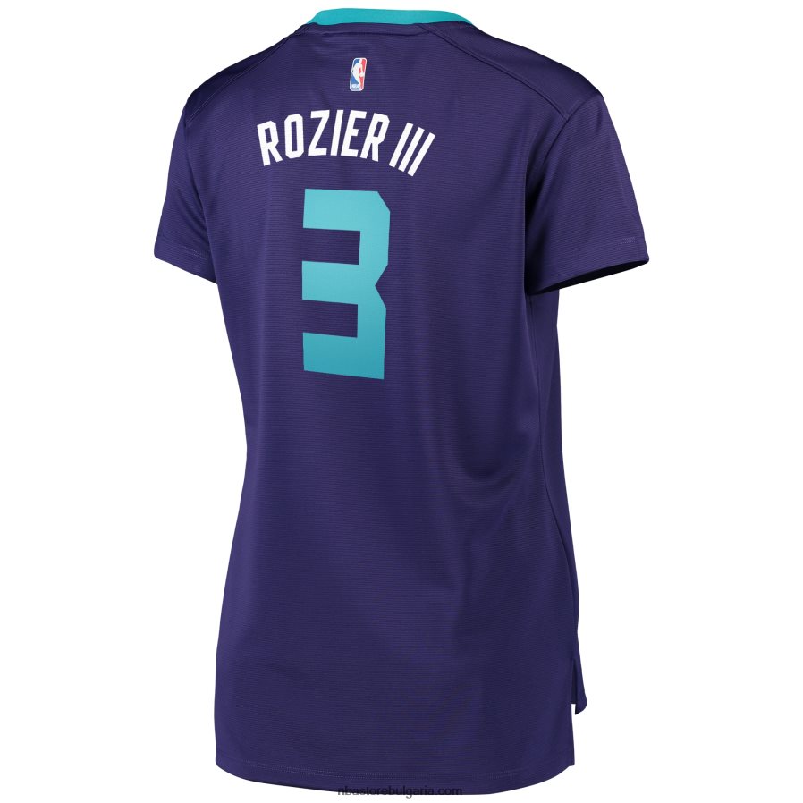 NBA JZ8F0214282 charlotte hornets terry rozier purple fast break реплика на фланелка
