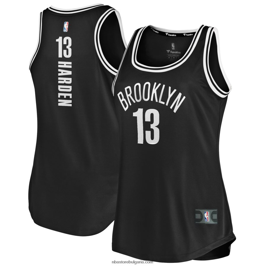 NBA JZ8F0210316 бруклин нетс джеймс харден черен бърз брейк фланелка