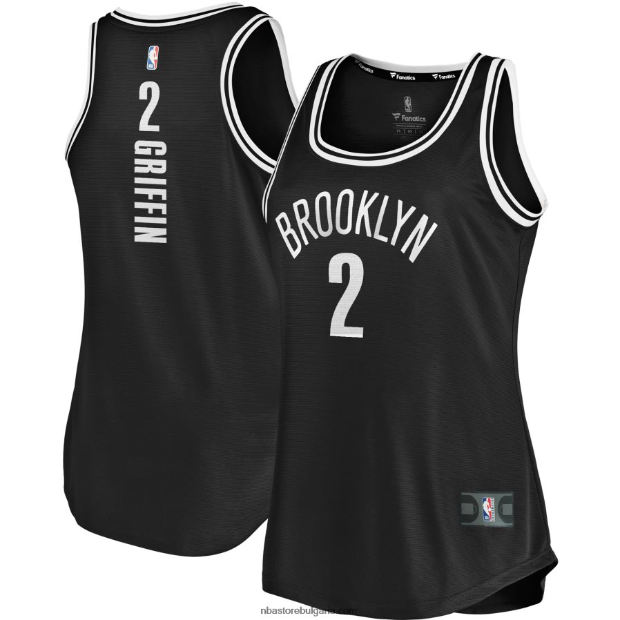 NBA JZ8F0213082 бруклин нетс блейк грифин черен фланелка за бърз брейк