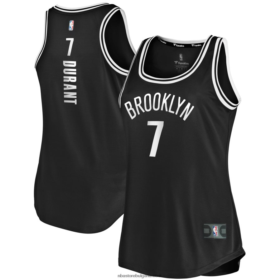 NBA JZ8F029122 бруклин нетс кевин дюрант черна тениска за бърз брейк