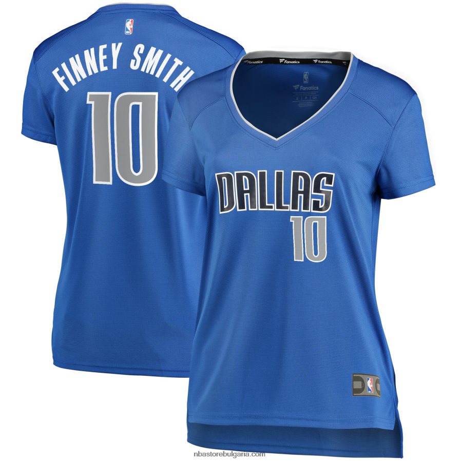 NBA JZ8F0213258 dalas mavericks dorian finney-smith blue fast break replica фланелка на играч