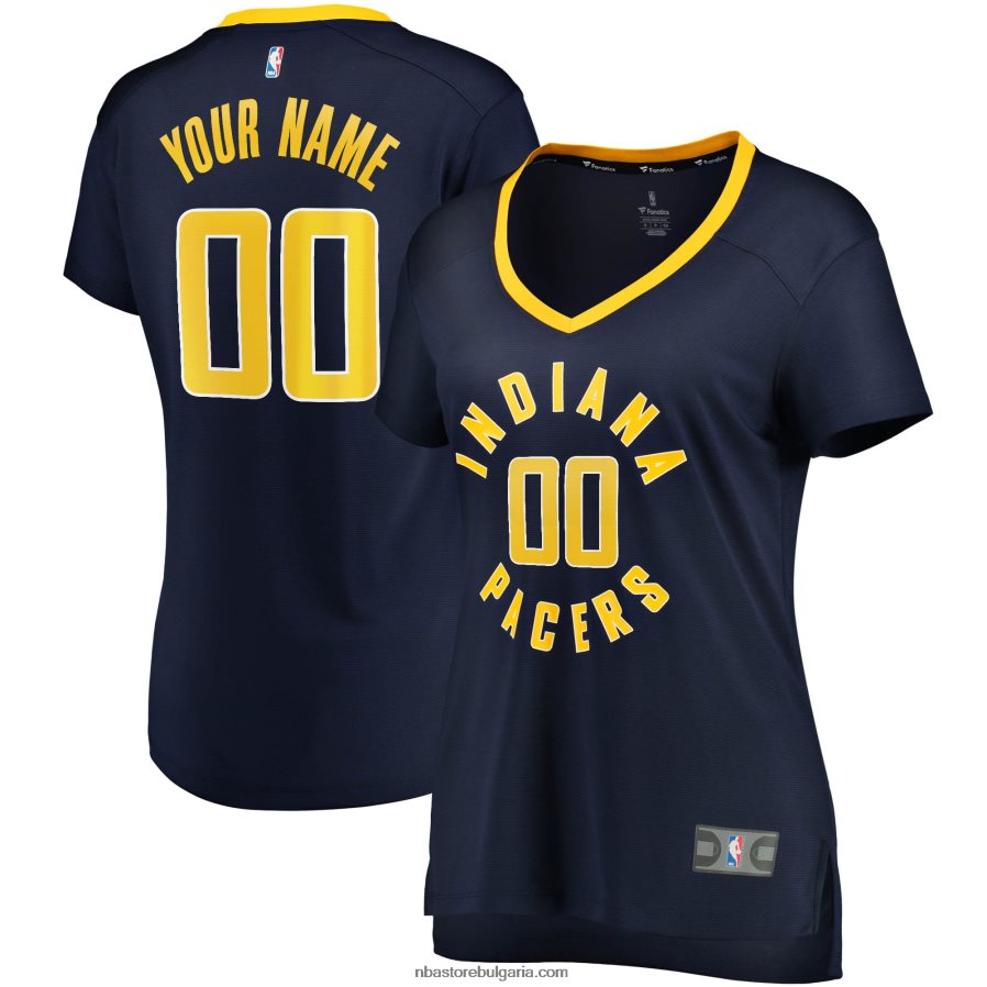 NBA JZ8F0211025 Индиана Пейсърс синя фланелка за бърза почивка по поръчка