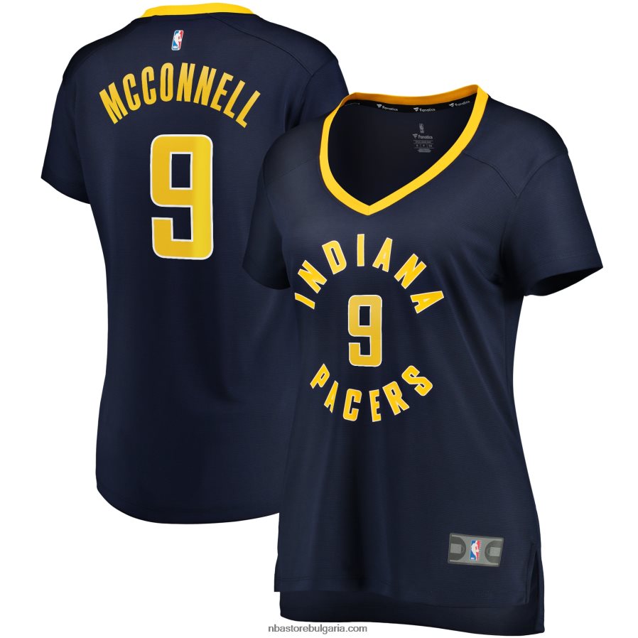 NBA JZ8F0213750 индиана пейсърс t.j. Реплика на фланелка на mcconnell за бързо прекъсване на играча