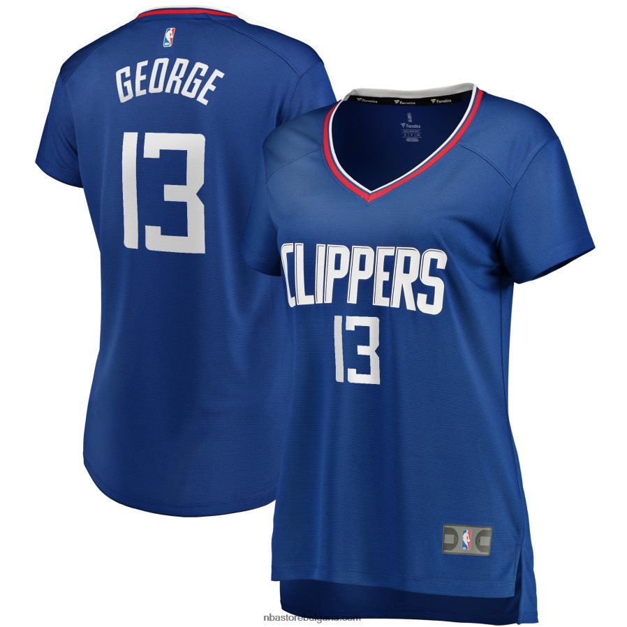 NBA JZ8F0212001 la clippers paul george royal реплика на фланелка за бързо прекъсване