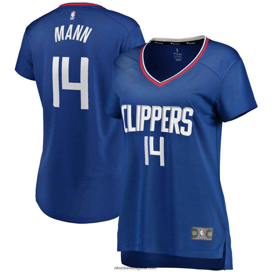 NBA JZ8F0212532 la clippers terance mann royal fast break реплика на фланелка на играч