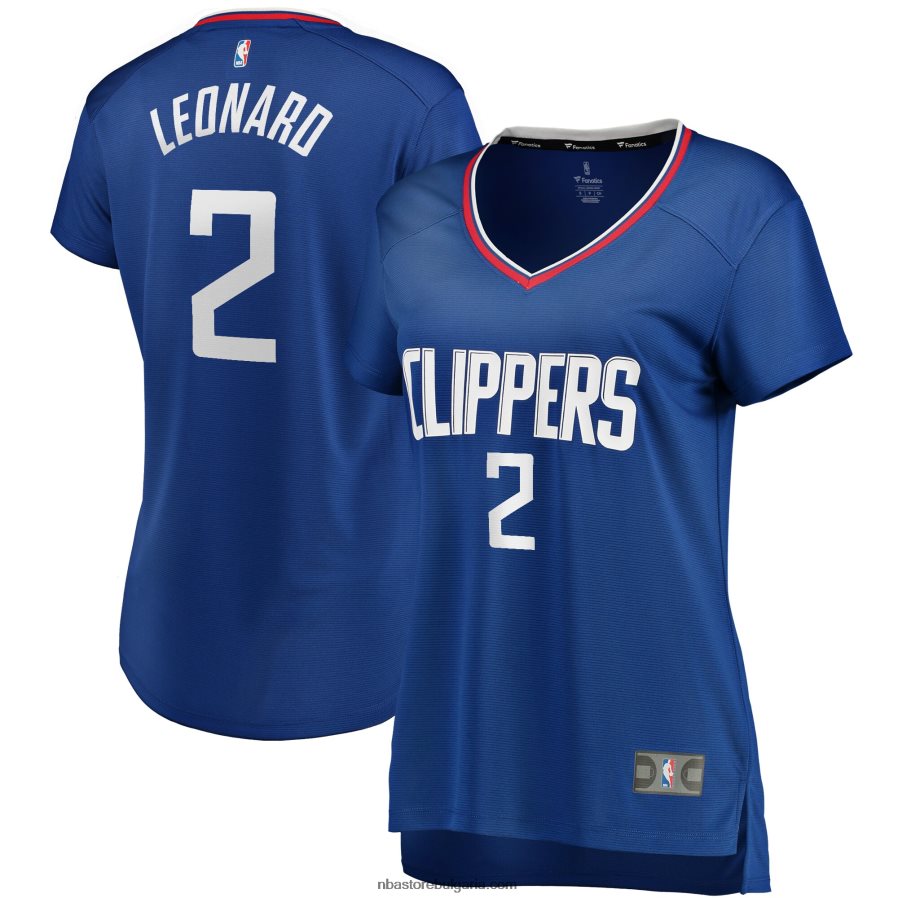 NBA JZ8F0212545 реплика на фланелка la clippers kawhi leonard royal fast break