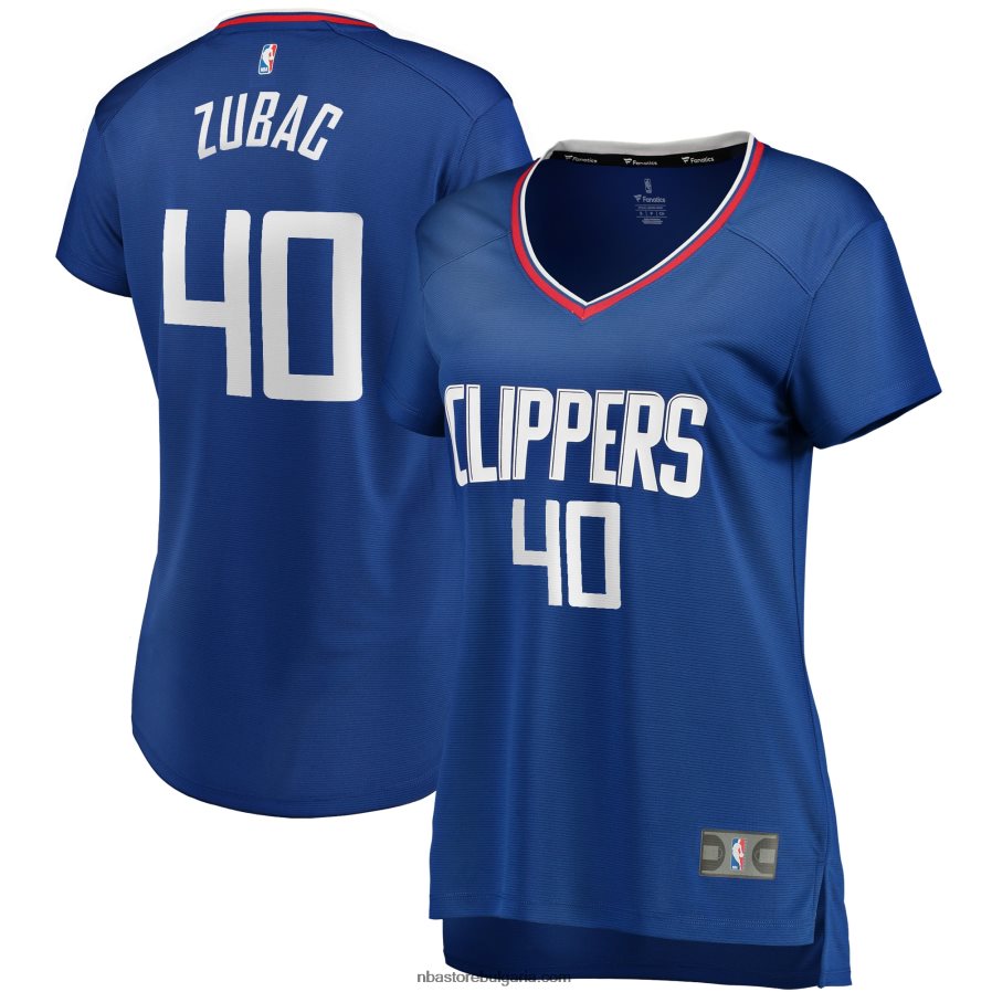 NBA JZ8F0213411 la clippers ivica zubac royal fast break реплика на фланелка