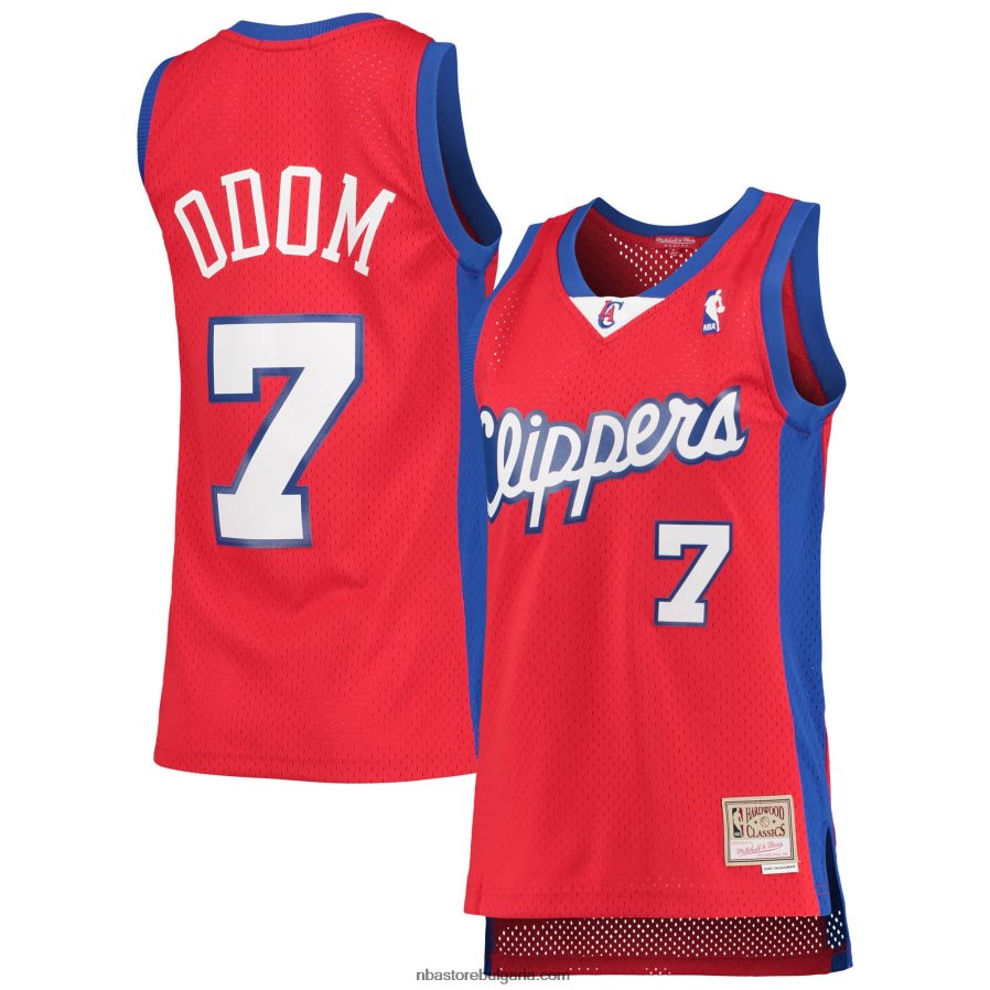 NBA JZ8F0215296 la clippers lamar odom mitchell & ness red hardwood classics swingman фланелка