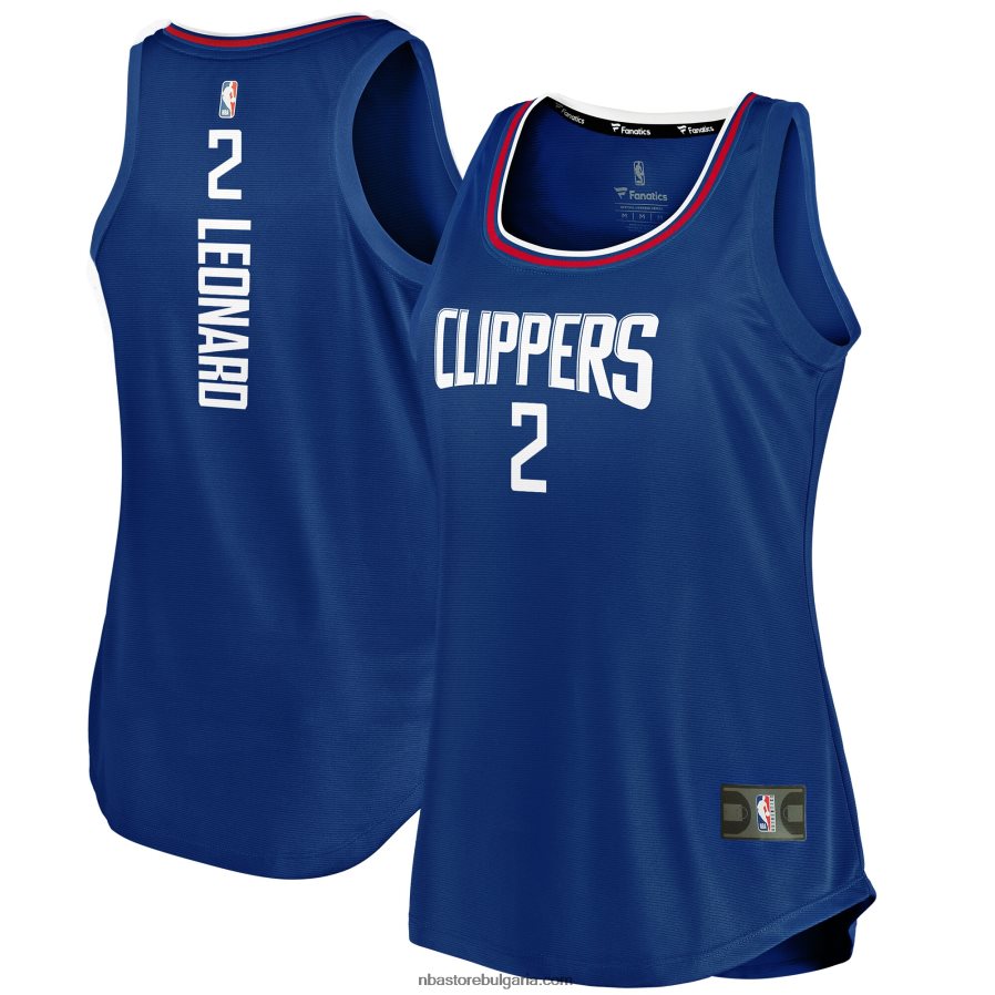 NBA JZ8F028884 la clippers kawhi leonard royal fast break player джърси потник