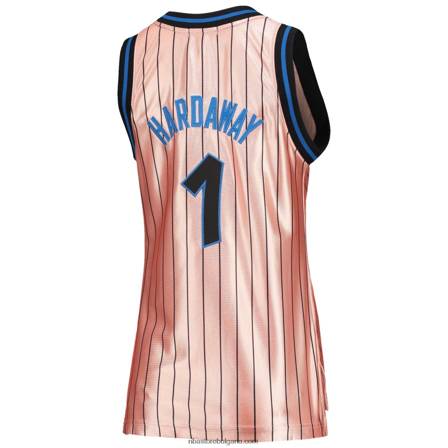 NBA JZ8F0210157 orlando magic penny hardaway mitchell & ness розово 75th юбилей розово злато 1993 swingman фланелка
