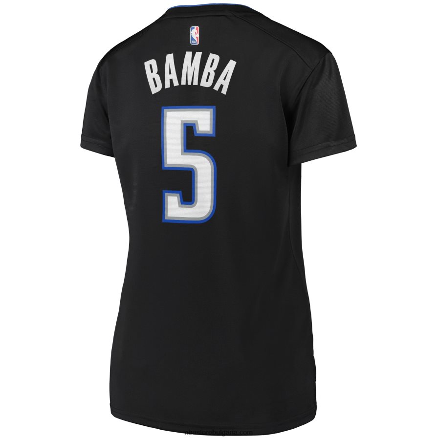 NBA JZ8F0213471 orlando magic mohamed bamba black 2019 fast break реплика на фланелка на играч