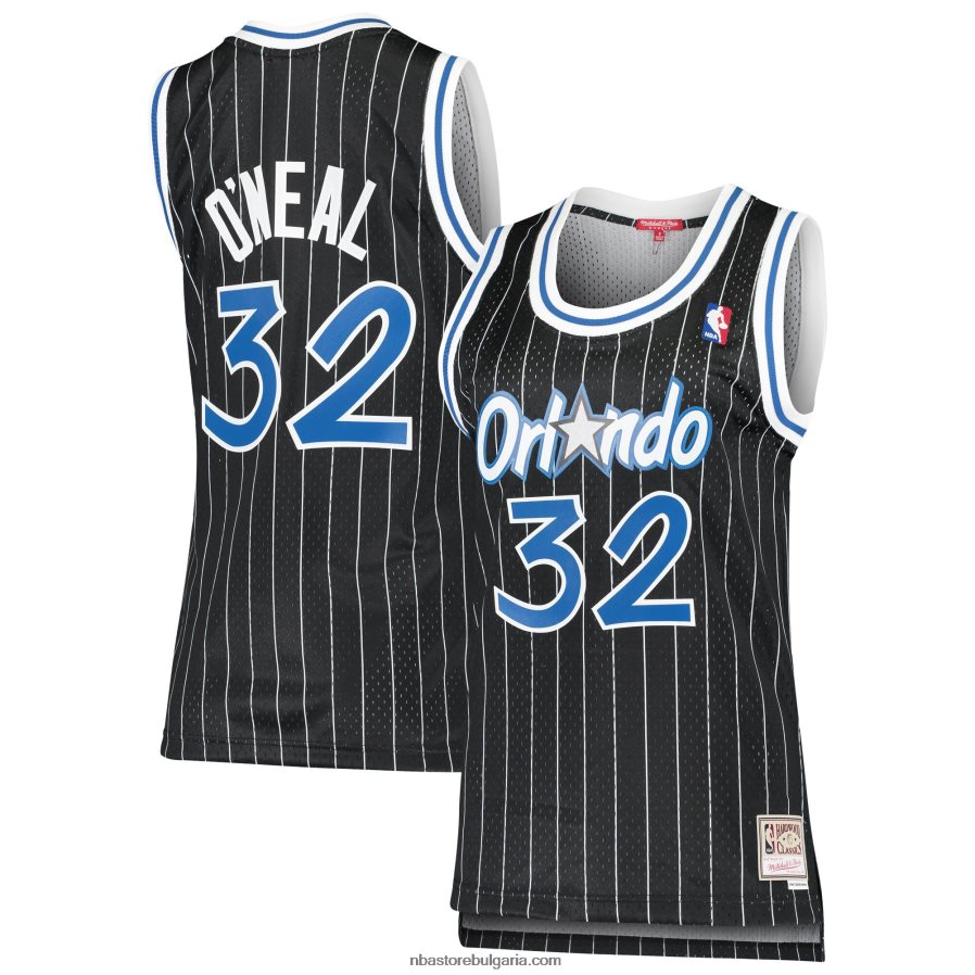NBA JZ8F029688 orlando magic shaquille o'neal mitchell & ness black hardwood classics swingman фланелка