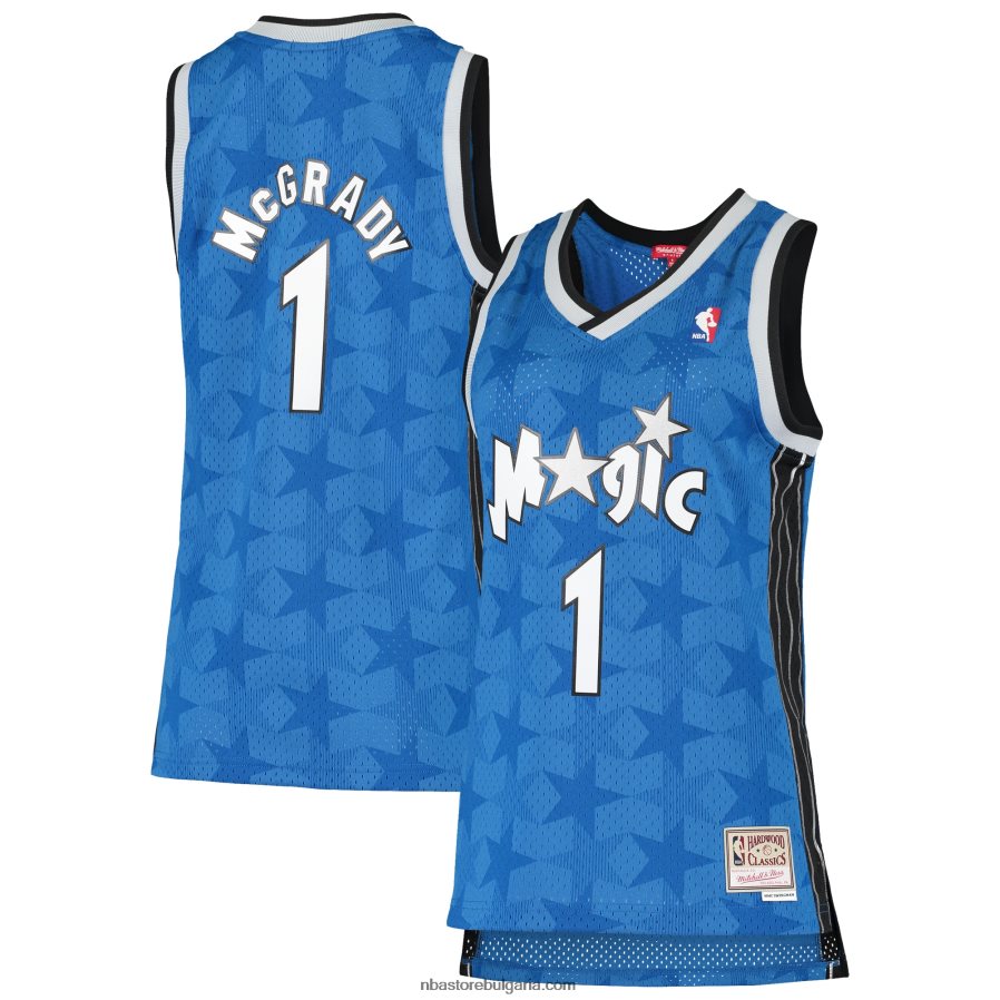 NBA JZ8F029818 orlando magic tracy mcgrady mitchell & ness blue hardwood classics swingman фланелка