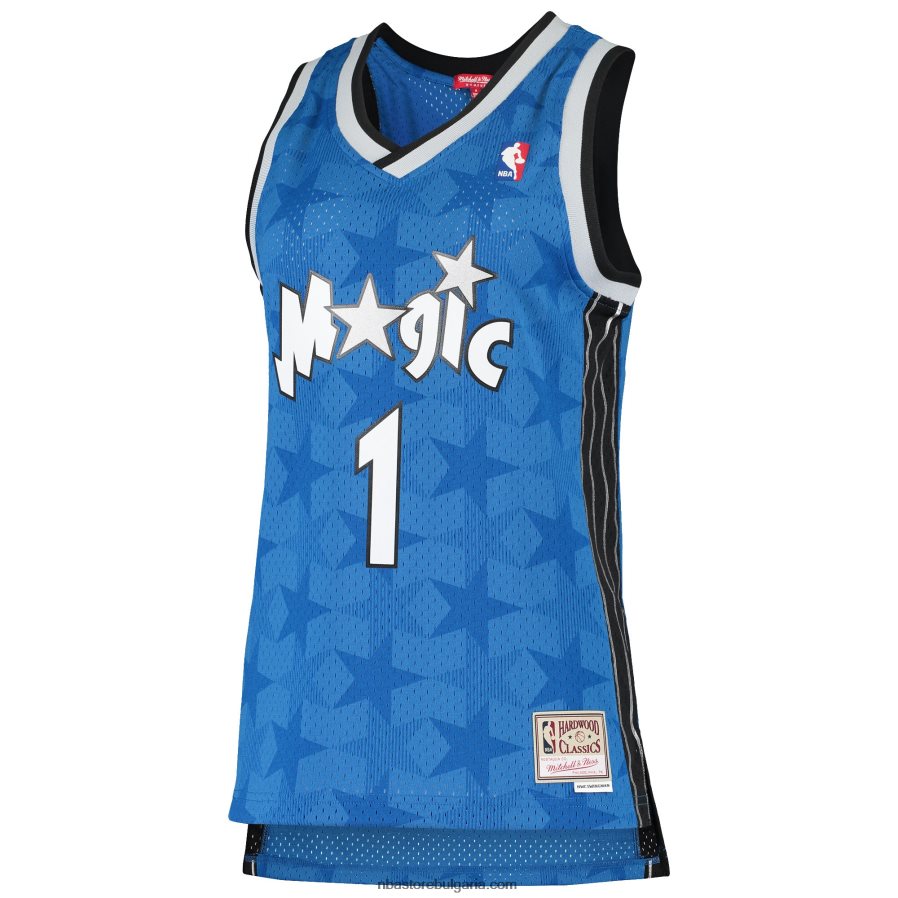 NBA JZ8F029818 orlando magic tracy mcgrady mitchell & ness blue hardwood classics swingman фланелка