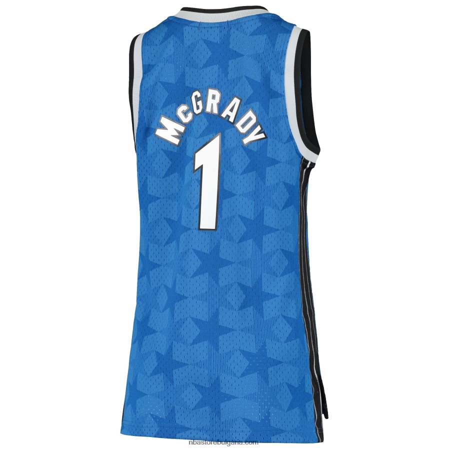 NBA JZ8F029818 orlando magic tracy mcgrady mitchell & ness blue hardwood classics swingman фланелка