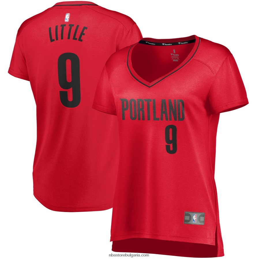 NBA JZ8F0215622 portland trail blazers nassir little red fast break player фланелка