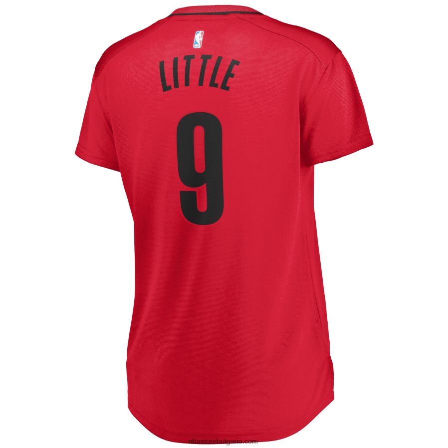 NBA JZ8F0215622 portland trail blazers nassir little red fast break player фланелка