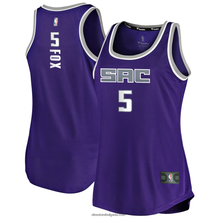 NBA JZ8F028799 sacramento kings de'aaron fox purple fast break потник фланелка