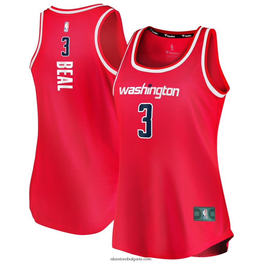 NBA JZ8F0210003 washington wizards bradley beal red fast break team фланелка с танк