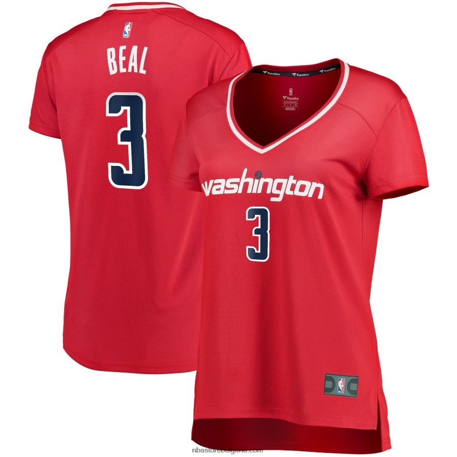 NBA JZ8F0212353 Вашингтон Уизардс Брадли Бийл червена фланелка на играч за бързо прекъсване