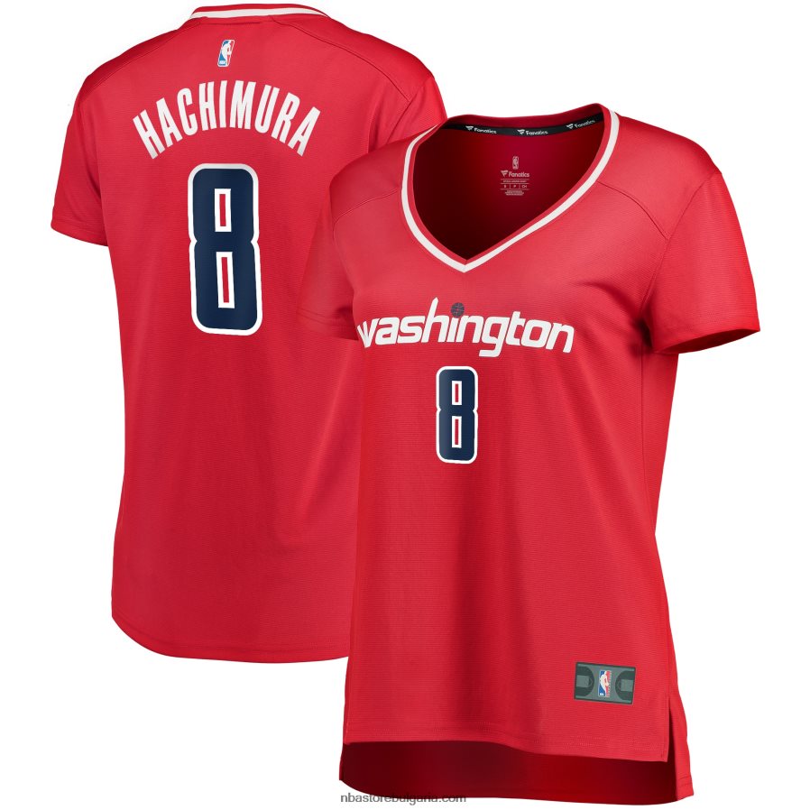 NBA JZ8F0213441 washington wizards rui hachimura red fast break реплика на фланелка