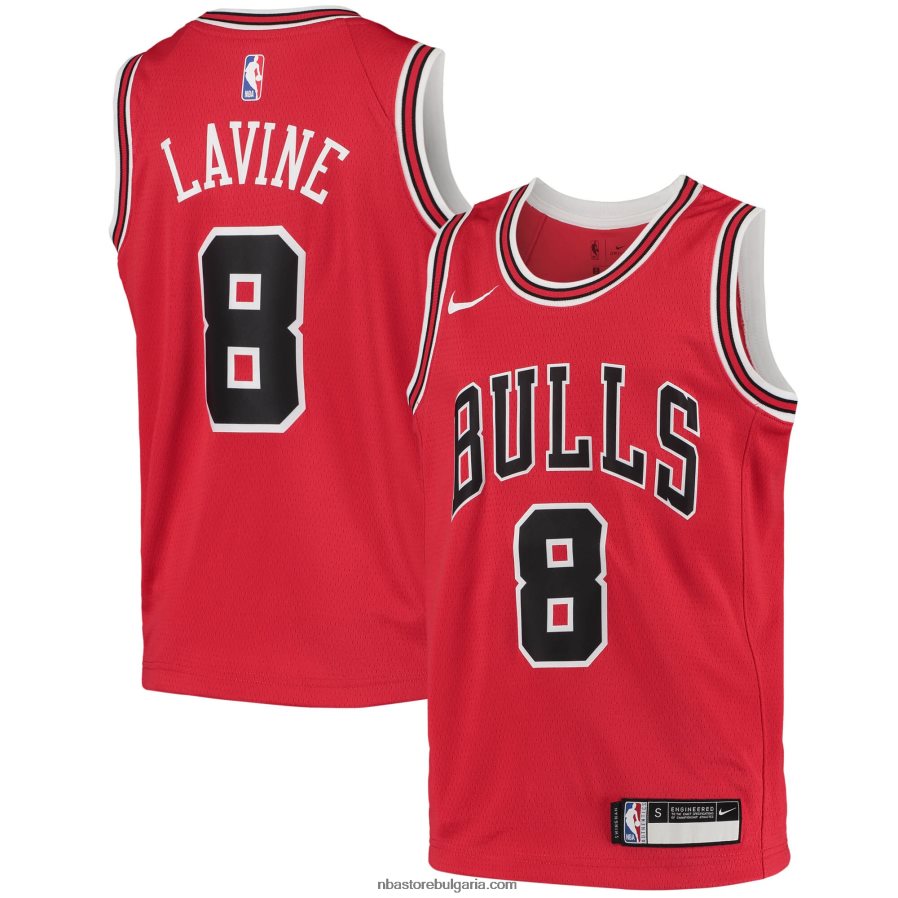 NBA JZ8F0216761 chicago bulls zach lavine nike червена фланелка swingman