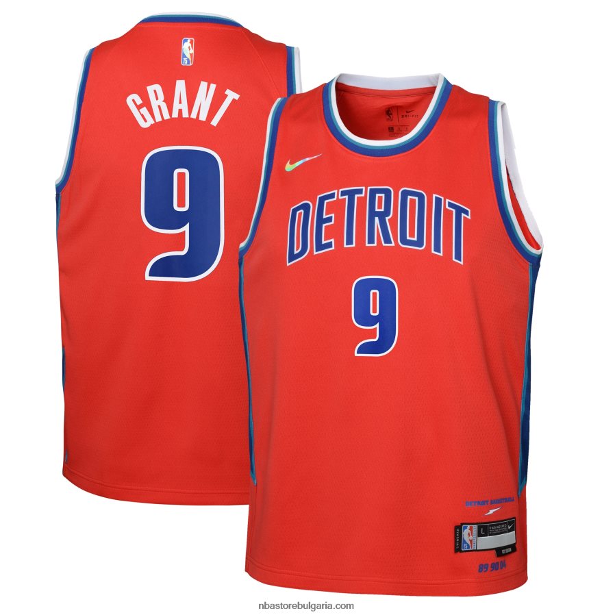 NBA JZ8F0218102 detroit pistons jerami grant nike червена фланелка swingman