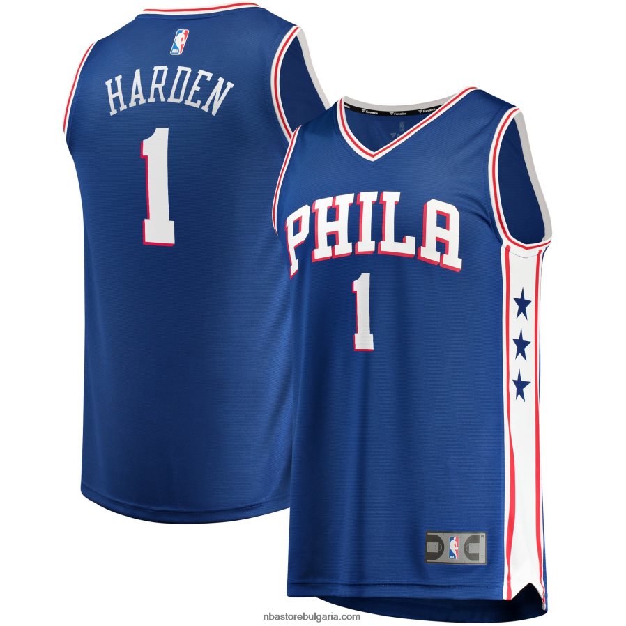 NBA JZ8F0216781 philadelphia 76ers james harden royal fast break replica фланелка на играч