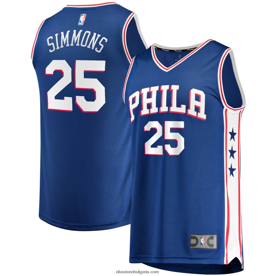 NBA JZ8F0217102 philadelphia 76ers ben simmons royal fast break replica фланелка
