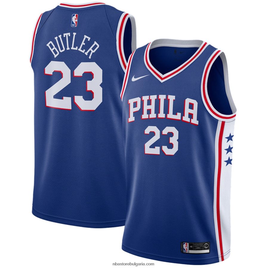 NBA JZ8F0218520 philadelphia 76ers джими бътлър nike син суингмен фланелка