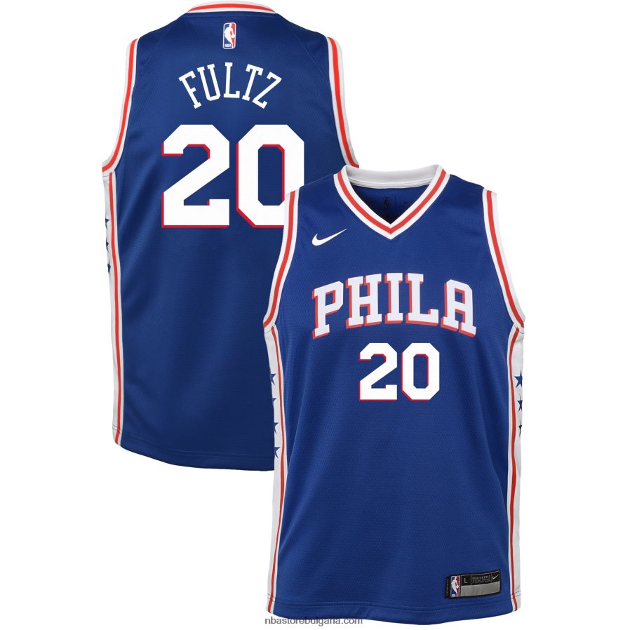 NBA JZ8F0219113 philadelphia 76ers markelle fultz nike blue swingman фланелка
