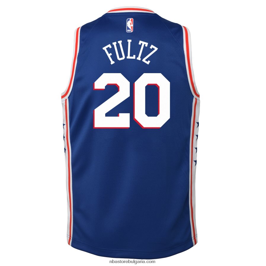 NBA JZ8F0219113 philadelphia 76ers markelle fultz nike blue swingman фланелка